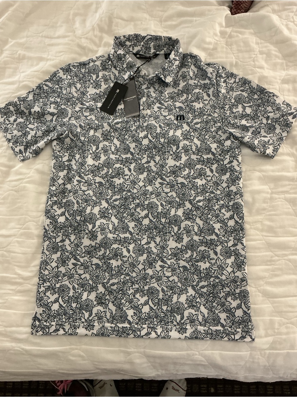 Travis Mathew Polo ‘Featherweight Sunbeam’ Brand New NWT Small